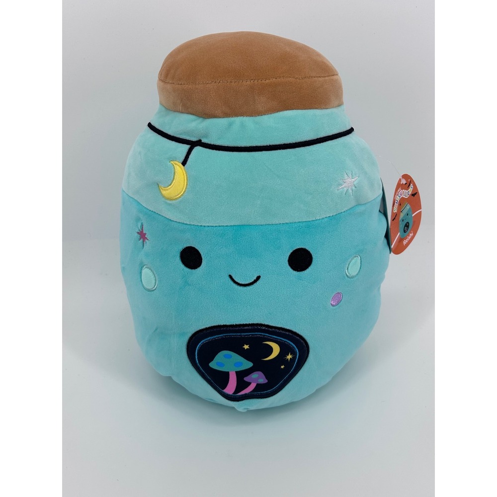 Squishmallows Reishi the Mushroom Potion Jar Teal 8 Inch Halloween Plush NWT